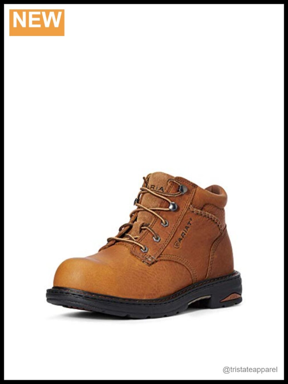 Women's Western Composite Toe Work Boot Lace Up Leather